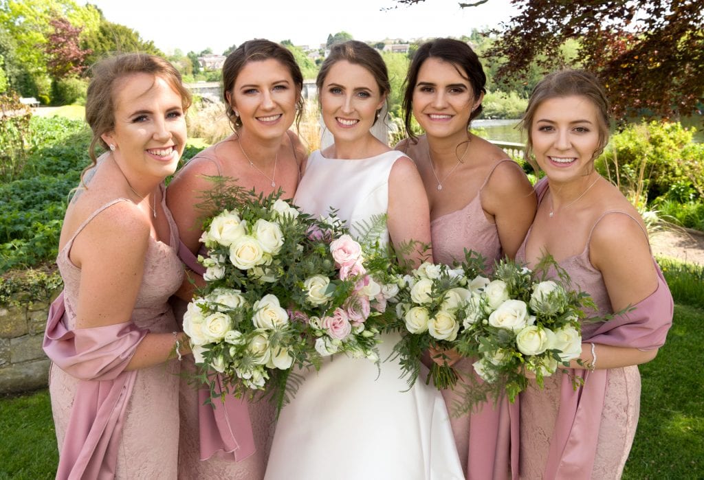 Bride and bridesmaids